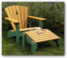 Adirondack Chair & Footstool Woodworking Plan