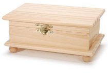 Hinged Wood Box with Ball Legs