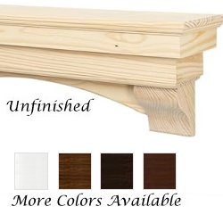 Salem Wood Mantel Shelf with Arched Corbels