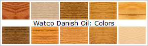Watco Danish Oil: Colors
