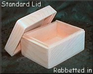 White Pine - Standard Lid Rabbetted into Bottom
