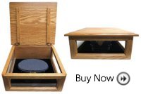 Solid Oak Military Hat Box (Solid Oak)