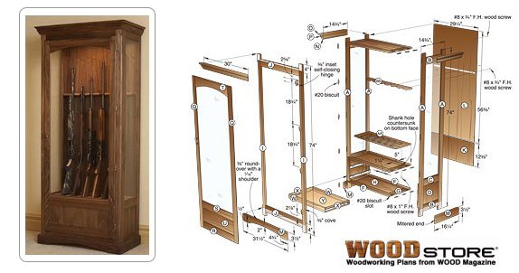 Convertible Display and Gun Cabinet Plan