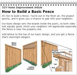 How to Build a Basic Fence