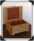Oak and Bubinga Box with Lacewood Tray: 9-27-08