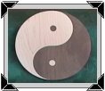 Custom Walnut and Maple Yin-Yang Plaque