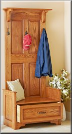 Entry Bench with Coat Rack