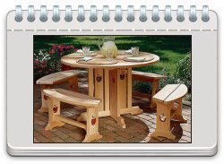 Apple Patio Table and Benches