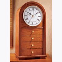 Arched-Top Clock With Drawers