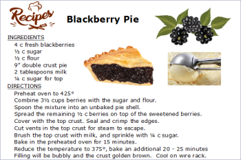 Blackberry Pie