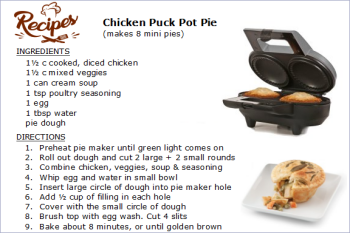 Chicken Puck Pot Pie