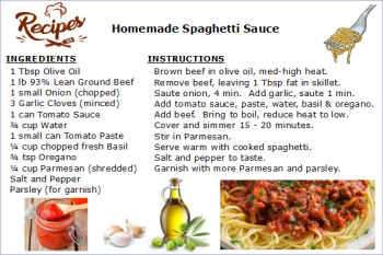 Spaghetti Sauce