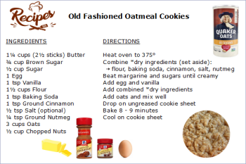 Oatmeal Cookies