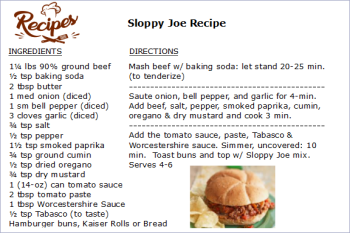 Sloppy Joes