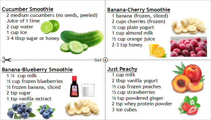 Smoothies Recipes Set 4