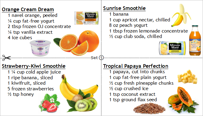 Smoothies Recipes Set 5