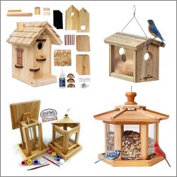 Birdhouses and Bird Feeder Kits