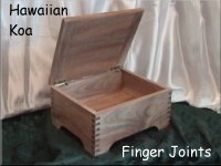 Hawaiian Koa Box with Finger Joints