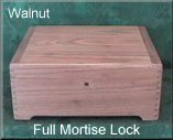 Walnut Keepsake Box with Half-Mortise Lock with Key