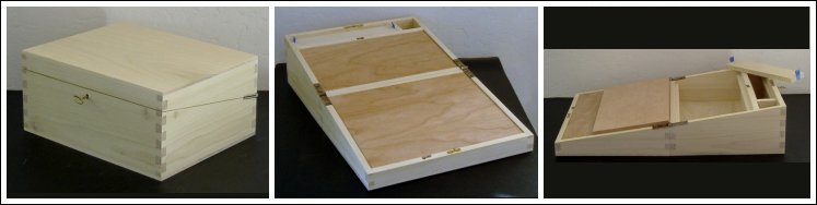 Poplar Writing Slope with Cherry Panels