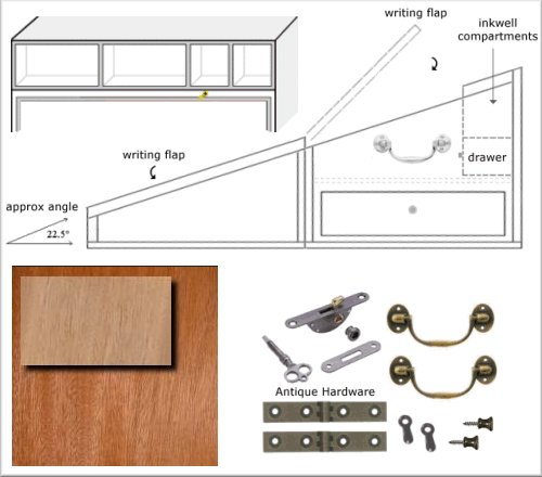 Mahogany Writing Slope 6